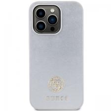 Carcasa Guess 4G Strass Metal Logo compatibila cu iPhone 15 Pro, Silver