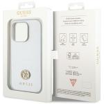 Carcasa Guess 4G Strass Metal Logo compatibila cu iPhone 15 Pro, Silver 9 - lerato.ro