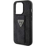Carcasa Guess Grip Stand 4G Triangle Strass compatibila cu iPhone 15 Pro, Negru 8 - lerato.ro