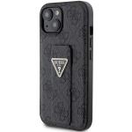 Carcasa Guess Grip Stand 4G Triangle Strass Logo compatibila cu iPhone 15, Negru 3 - lerato.ro