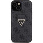 Carcasa Guess Grip Stand 4G Triangle Strass Logo compatibila cu iPhone 15, Negru 2 - lerato.ro