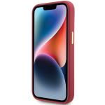 Carcasa Guess Silicone Script Metal Logo and Frame compatibila cu iPhone 15, Rosu 6 - lerato.ro