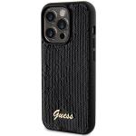 Carcasa Guess Sequin Script Metal compatibila cu iPhone 13 Pro Max, Negru 3 - lerato.ro