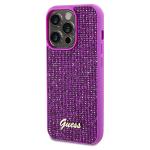 Carcasa Guess Disco Metal Script compatibila cu iPhone 14 Pro Max, Fucsia 3 - lerato.ro