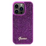 Carcasa Guess Disco Metal Script compatibila cu iPhone 14 Pro Max, Fucsia 2 - lerato.ro