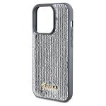 Carcasa Guess Sequin Script Metal compatibila cu iPhone 14 Pro Max, Silver 7 - lerato.ro