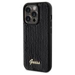 Carcasa Guess Sequin Script Metal compatibila cu iPhone 14 Pro Max, Negru 3 - lerato.ro