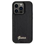 Carcasa Guess Sequin Script Metal compatibila cu iPhone 14 Pro Max, Negru 2 - lerato.ro