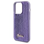 Carcasa Guess Sequin Script Metal compatibila cu iPhone 14 Pro Max, Mov 7 - lerato.ro