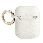 Carcasa Guess Silicone Glitter compatibila cu Apple AirPods 1/2, Alb 3 - lerato.ro