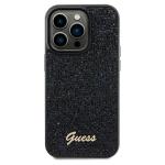 Carcasa Guess Disco Metal Script compatibila cu iPhone 13 Pro / 13, Negru 2 - lerato.ro