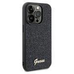 Carcasa Guess Disco Metal Script compatibila cu iPhone 13 Pro / 13, Negru 5 - lerato.ro