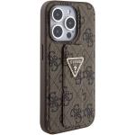 Carcasa Guess Grip Stand 4G Triangle Strass Logo compatibila cu iPhone 15 Pro Max, Maro 6 - lerato.ro