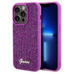 Carcasa Guess Disco Metal Script compatibila cu iPhone 14 Pro, Fucsia 4 - lerato.ro