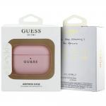 Carcasa Guess Grained Classic Logo compatibila cu Apple AirPods Pro 3, Roz 5 - lerato.ro
