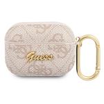 Carcasa Guess 4G Script Metal Collection compatibila cu Apple AirPods Pro, Roz 2 - lerato.ro