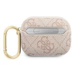 Carcasa Guess 4G Script Metal Collection compatibila cu Apple AirPods Pro, Roz 3 - lerato.ro