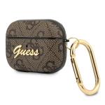Carcasa Guess 4G Script Metal Collection compatibila cu Apple AirPods Pro, Maro 4 - lerato.ro