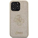 Carcasa Guess Glitter Script Big 4G compatibila cu iPhone 13 Pro Max, Gold 2 - lerato.ro