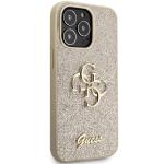 Carcasa Guess Glitter Script Big 4G compatibila cu iPhone 13 Pro Max, Gold 5 - lerato.ro