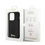 Carcasa Guess Sequin Script Metal compatibila cu iPhone 14 Pro, Negru 9 - lerato.ro