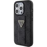 Carcasa Guess Grip Stand 4G Triangle Strass Logo compatibila cu iPhone 15 Pro Max, Negru 4 - lerato.ro