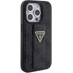 Carcasa Guess Grip Stand 4G Triangle Strass Logo compatibila cu iPhone 15 Pro Max, Negru 6 - lerato.ro