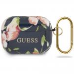 Carcasa Guess N.3 Flower Collection compatibila cu Apple AirPods Pro, Albastru 2 - lerato.ro