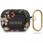 Carcasa Guess N.4 Flower Collection compatibila cu Apple AirPods Pro, Negru 2 - lerato.ro