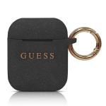 Carcasa Guess Silicone Cover compatibila cu Apple AirPods 1/2, Negru 2 - lerato.ro