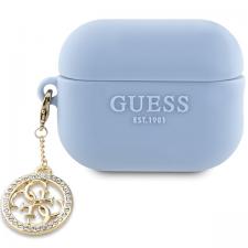 Accesorii AirPods Pro / Pro 2, Carcasa Guess 3D Rubber 4G Diamond Charm compatibila cu Apple AirPods Pro 2, Albastru, lerato.ro
