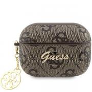 Carcasa Guess 4G Charm Collection compatibila cu Apple AirPods Pro 2, Maro