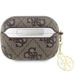 Carcasa Guess 4G Charm Collection compatibila cu Apple AirPods Pro 2, Maro 3 - lerato.ro