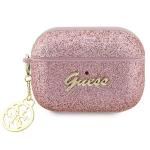 Carcasa Guess Glitter Flake 4G Charm compatibila cu Apple AirPods Pro 2, Roz 2 - lerato.ro