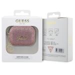 Carcasa Guess Glitter Flake 4G Charm compatibila cu Apple AirPods Pro 2, Roz 5 - lerato.ro