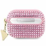 Carcasa Guess Rhinestone Triangle Charm compatibila cu Apple AirPods Pro 2, Roz 3 - lerato.ro