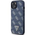 Carcasa Guess 4G Triangle Metal Logo compatibila cu iPhone 15 Plus / 14 Plus, Albastru 3 - lerato.ro