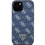 Carcasa Guess 4G Triangle Metal Logo compatibila cu iPhone 15 Plus / 14 Plus, Albastru 2 - lerato.ro