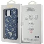 Carcasa Guess 4G Triangle Metal Logo compatibila cu iPhone 15 Plus / 14 Plus, Albastru 9 - lerato.ro