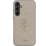 Carcasa Guess Glitter Script Big 4G compatibila cu Samsung Galaxy S23 FE, Gold 2 - lerato.ro