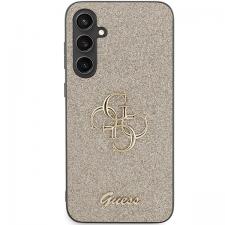 Carcasa Guess Glitter Script Big 4G compatibila cu Samsung Galaxy S23 FE, Gold