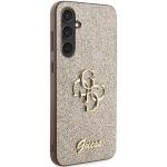 Carcasa Guess Glitter Script Big 4G compatibila cu Samsung Galaxy S23 FE, Gold 5 - lerato.ro