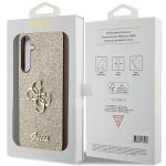Carcasa Guess Glitter Script Big 4G compatibila cu Samsung Galaxy S23 FE, Gold 9 - lerato.ro