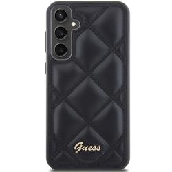 Carcasa Guess Quilted Metal Logo compatibila cu Samsung Galaxy S23 FE, Negru