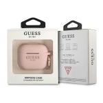 Carcasa Guess Silicone Glitter compatibila cu Apple AirPods 3, Roz 4 - lerato.ro