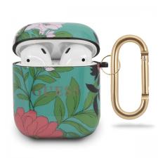 Carcasa Guess N.1 Flower Collection compatibila cu Apple AirPods 1/2, Verde