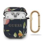 Carcasa Guess N.3 Flower Collection compatibila cu Apple AirPods 1/2, Albastru 2 - lerato.ro