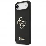 Carcasa Guess Silicone Big 4G Script compatibila cu iPhone 17 Air, Negru 3 - lerato.ro