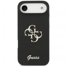 Carcasa Guess Silicone Big 4G Script compatibila cu iPhone 17 Air, Negru