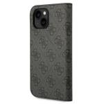 Carcasa flip cover Guess 4G Vintage Gold Logo compatibila cu iPhone 14, Black 3 - lerato.ro